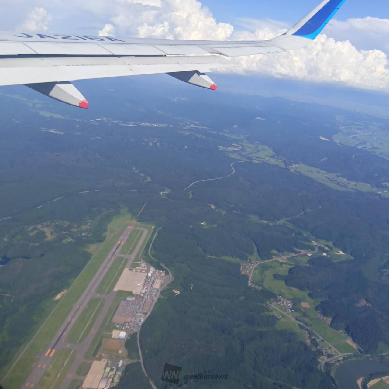 山形県上空庄内空...