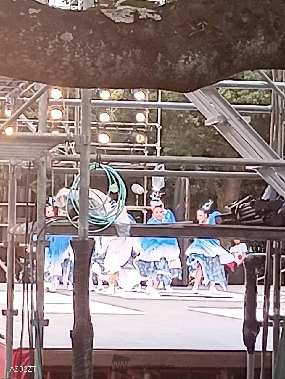 中央公園で前夜祭の...