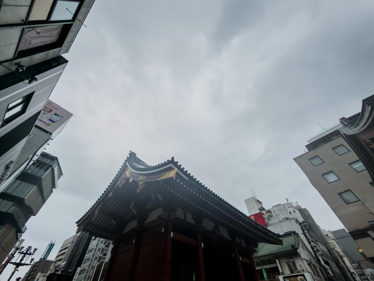 浅草、雷門上空ポ...
