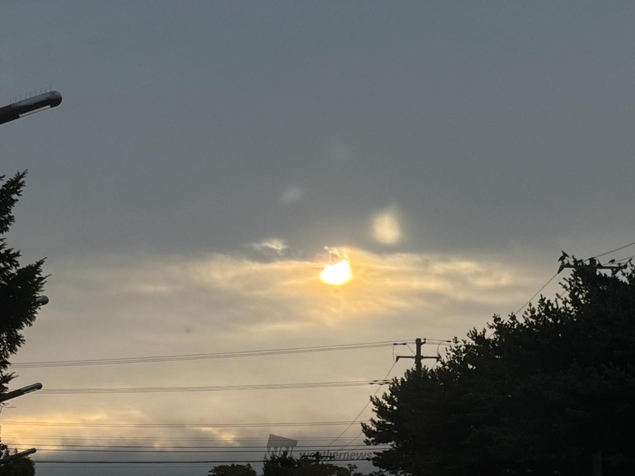 #朝陽札幌市は雲...