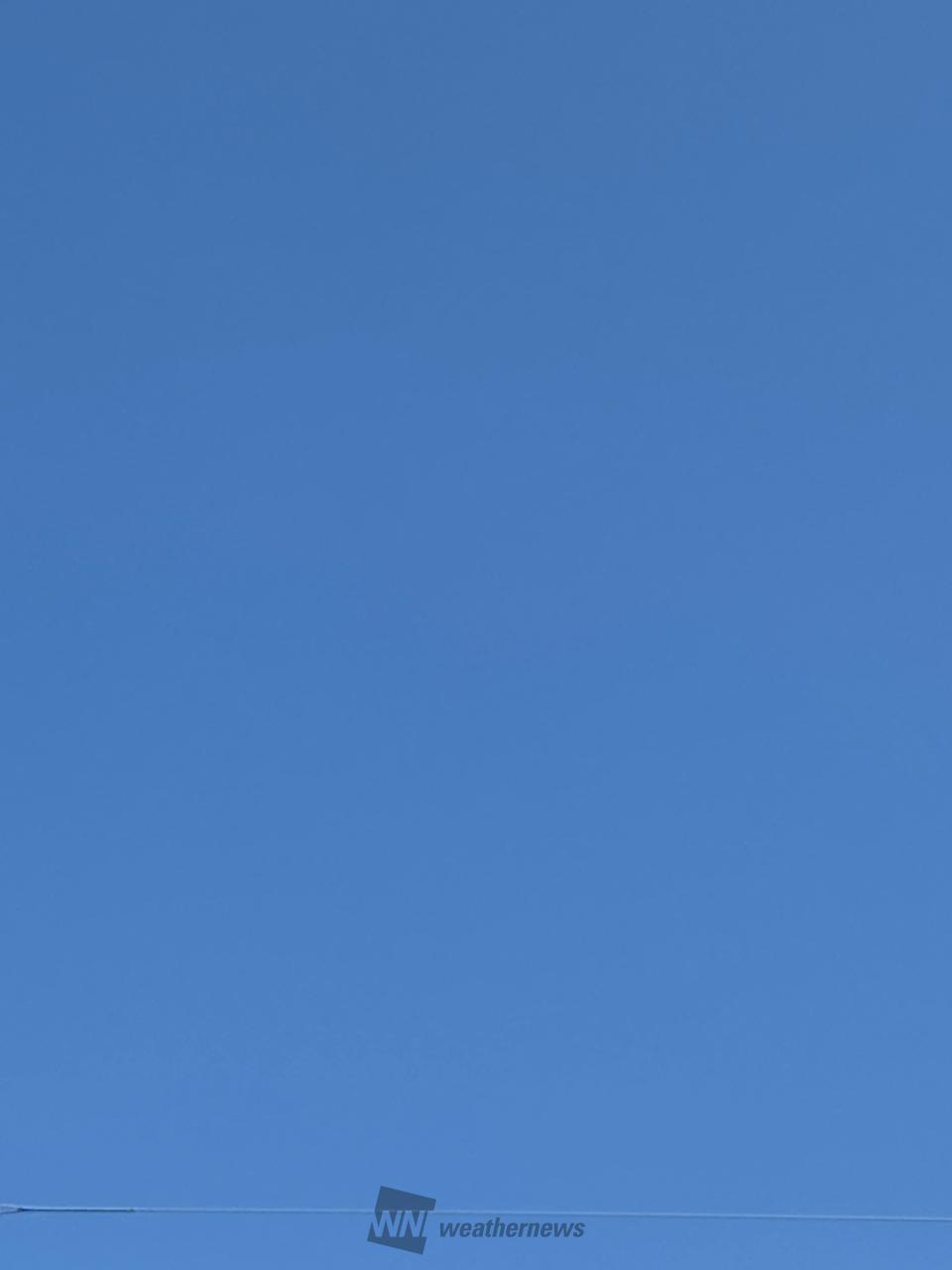 色の濃い青空 注目の空の写真 ウェザーニュース