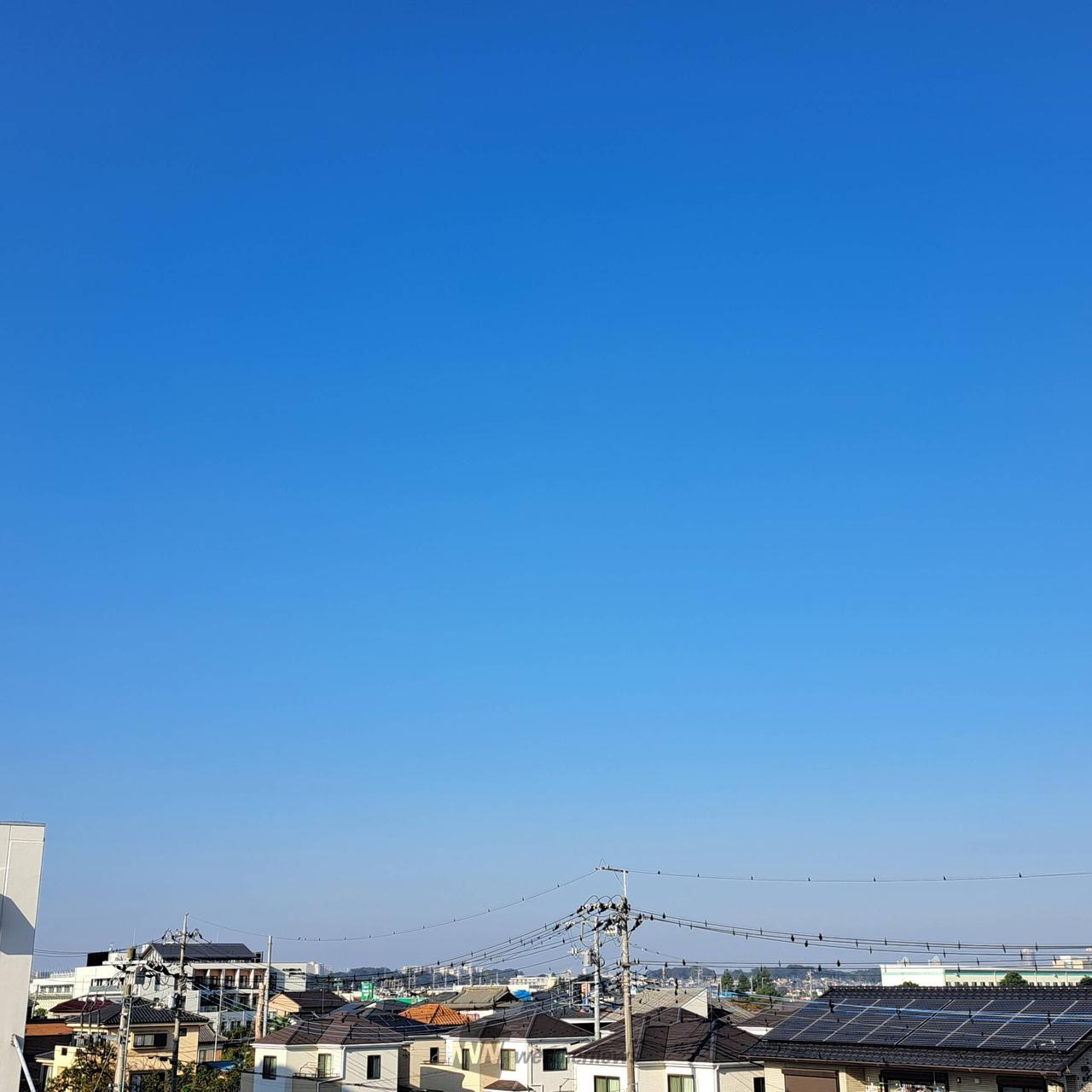 スッキリ晴れて気持ちのいい青空です。景色 | 埼玉県富士見市 | お水