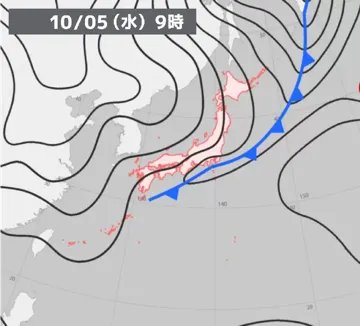 過去の天気図【2022年10月】 - ウェザーニュース