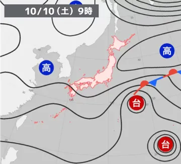 天気図 【実況・予想】 - ウェザーニュース