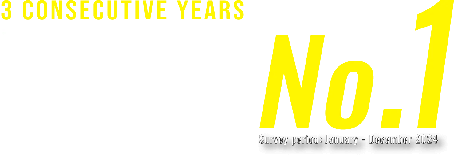 3 Consecutive Years Forecast Accuracy No.1 Survey period: January to December 2024