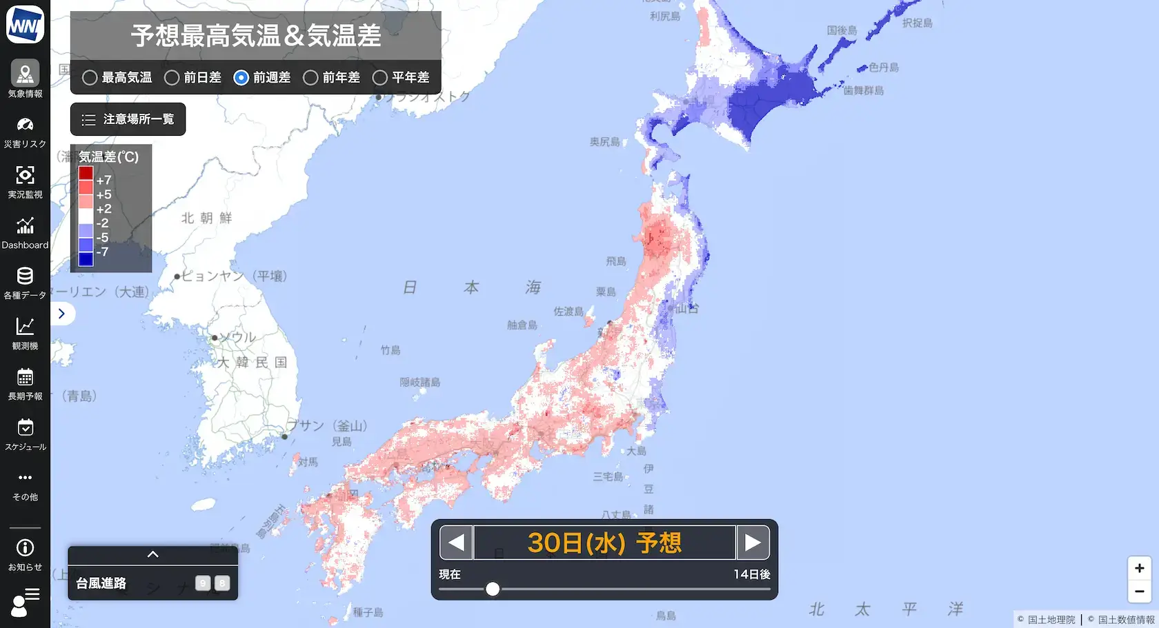 前週差