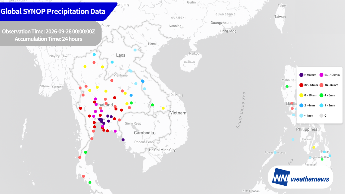タイ・バンコク周辺で大雨による洪水 空港へのアクセスや地上業務に影響、今後は雷雨に注意
