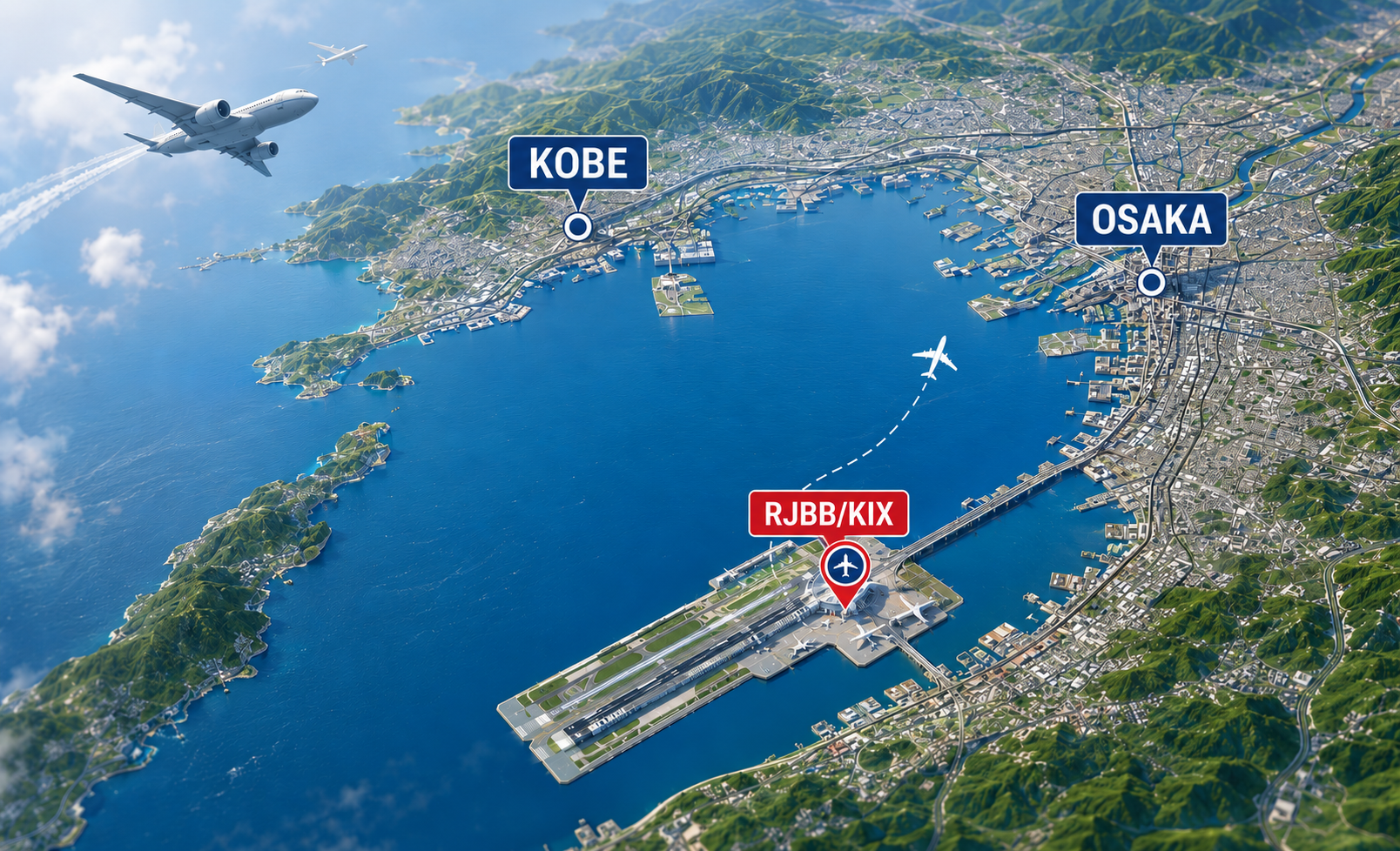 関西国際空港(RJBB/KIX)気象特性:地勢と風