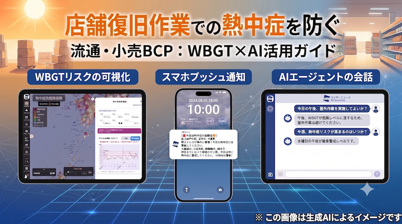 店舗復旧作業での熱中症を防ぐ|流通・小売BCP担当者向けWBGT×AIエージェント活用ガイド