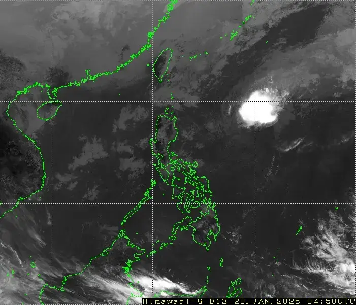 Source: Japan Meteorological Agency (Himawari Satellite, 04:50 UTC, January 20, 2026)