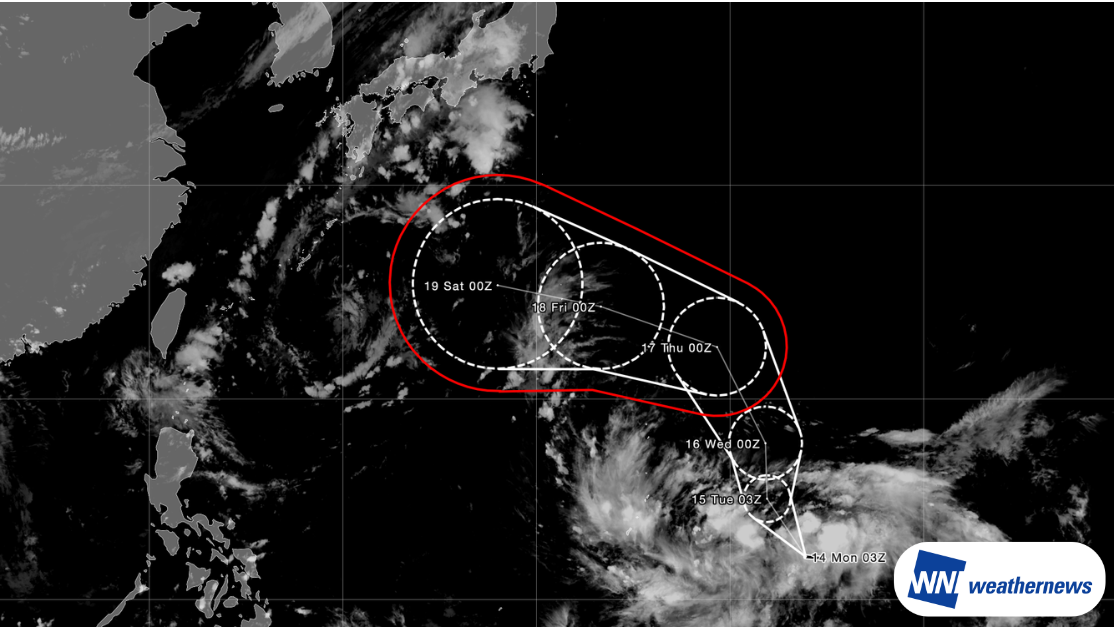 【熱帯低気圧】台風25号DUJUAN発生予想 「強い勢力」で日本に近づく見込み